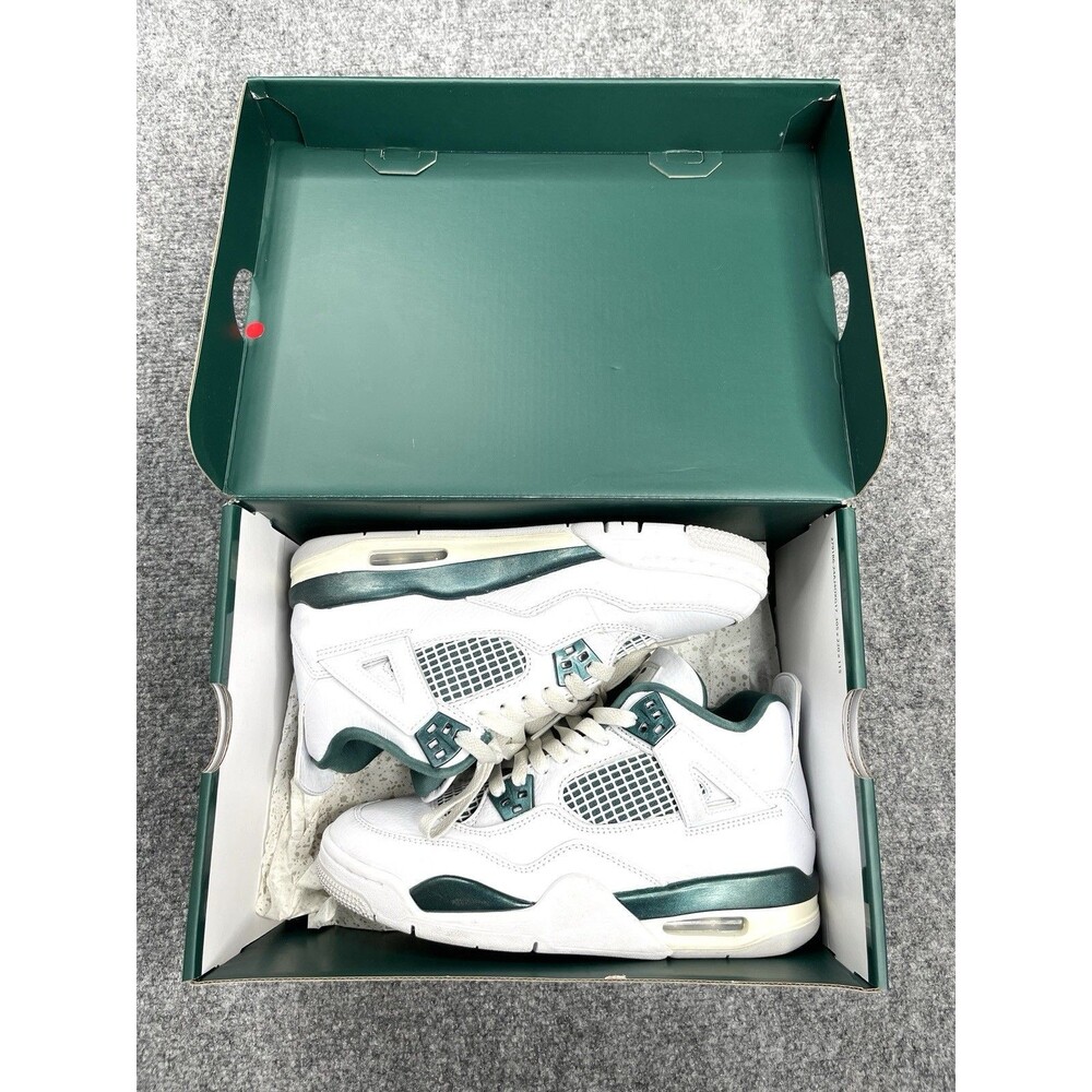 Air Jordan 4 Retro Oxidized Green GS White Kids Sneakers FQ8213-103 Size 6Y - Picture 2 of 10